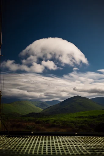 Monolithic Summer Sky style reference image — monumental cumulonimbus clouds
