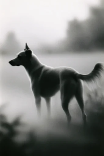 Ethereal Monochrome Noir style reference image — atmospheric fog