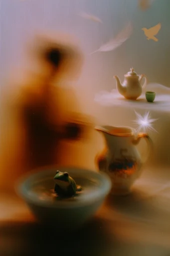 Kinetic Amber Nocturne style reference image — long exposure motion blur
