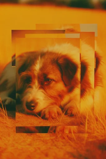 Fragmented Analog Collage style reference image — deconstructed composition