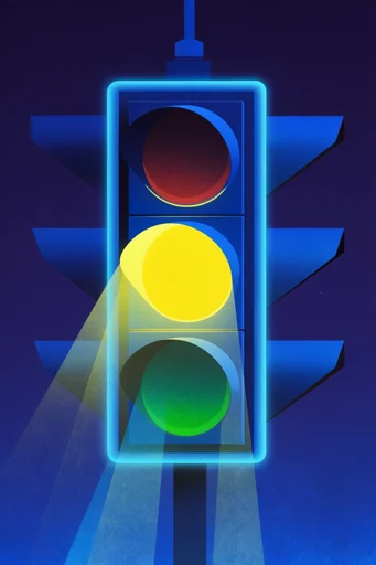 Neon Nocturnal Vectorism style reference image — nocturnal noir