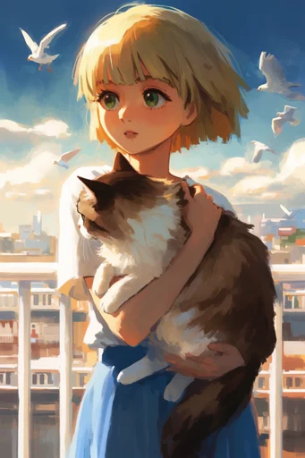 Luminous Painterly Anime style reference image — dynamic anime style