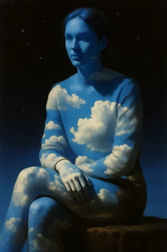 Celestial Surrealist Chiaroscuro moodboard — generate AI images in this style