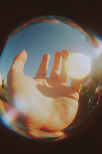 Saturated Spherical Nostalgia style reference image — circular vignette