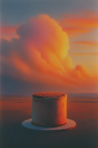 Retro Cosmic Dreamscapes style reference image — grainy paper finish