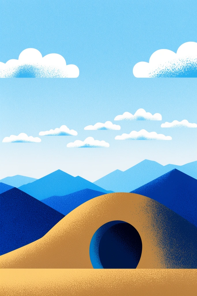 Textured Geometric Minimalism style AI image example 2