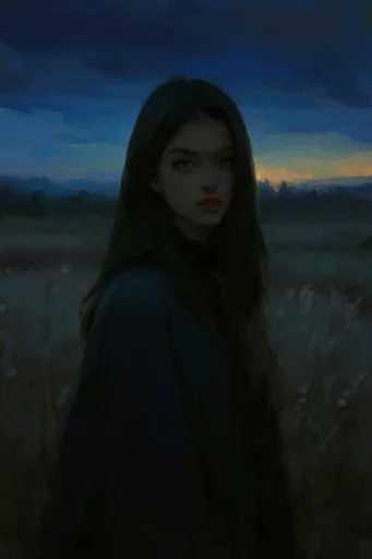 Luminous Cosmic Nocturnes style reference image — painterly brushwork