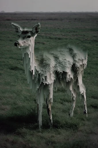 Digital Organic Glitch style AI image example 3