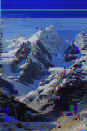 Digital Glitch Surrealism style reference image — digital glitch art