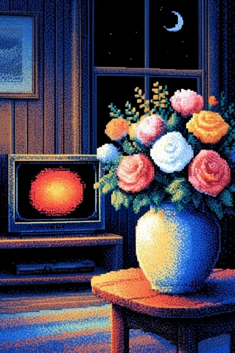 Nostalgic Pixel Liminality style reference image — nostalgic mood