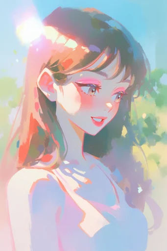 Luminous Ethereal Pastel style reference image — luminous sunset hues