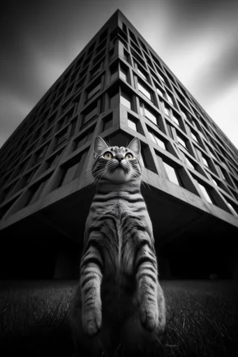 Monolithic Brutalist Vertigo style reference image — minimalist symmetry