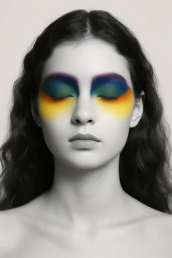 Visceral Macro Beauty style reference image — vivid color blocking