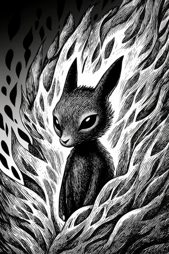 Monochrome Linear Craftsmanship style AI image example 3