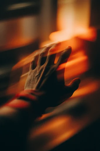 Amber Noir Dreamscape style reference image — cinematic light halation