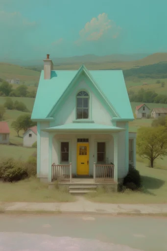 Uncanny Liminal Pastel style AI image example 4