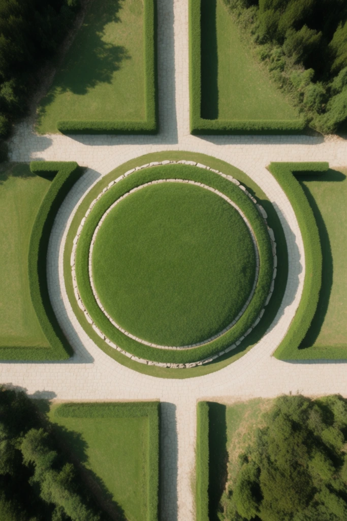 Structured Geometric Nature style AI image example 2