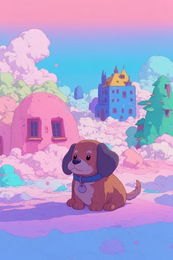 Ethereal Pastel Dreamscape style reference image — nostalgic fantasy