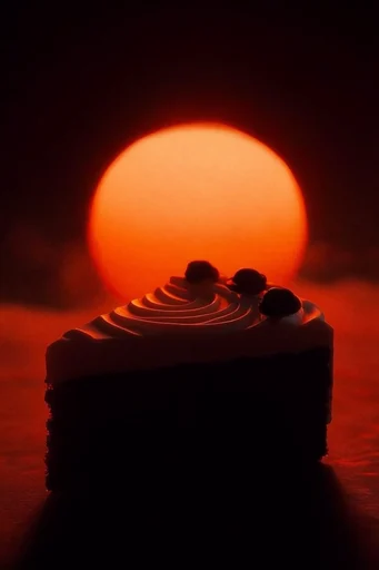 Crimson Solar Noir style reference image — symmetrical reflection