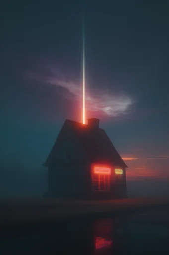 Cinematic Neon Noir style AI image example 4