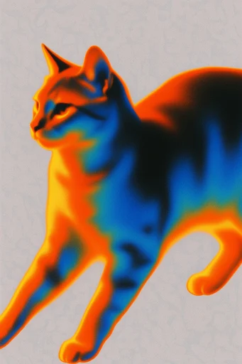 Radiant Thermographic Aura style reference image — risograph noise