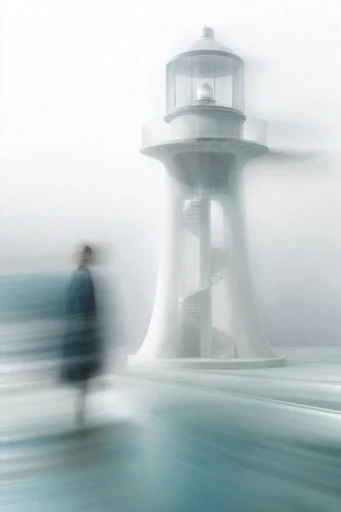 Ethereal Motion Minimalism style reference image — minimalist monochromatic composition
