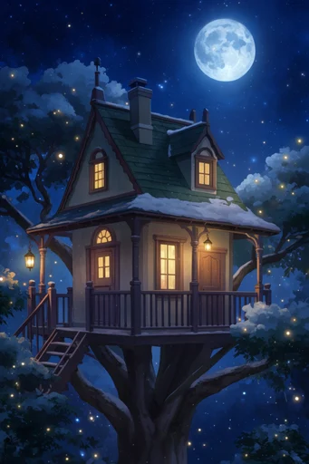 Luminous Twilight Fantasy style reference image — whimsical fantasy landscape