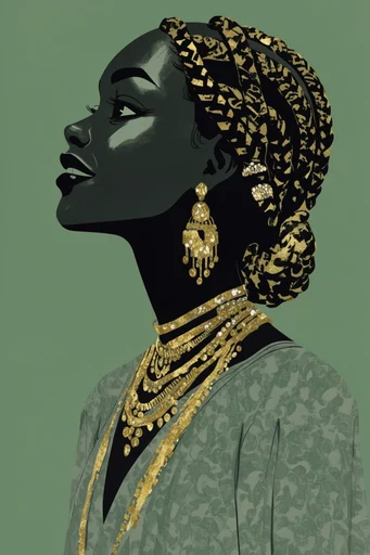 Celestial Graphic Noir style reference image — vintage cel-shaded aesthetic