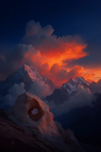 Cosmic Twilight Surrealism style reference image — surrealist oil painting