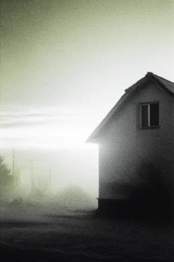 Ethereal Grain Noir style reference image — high contrast monochrome