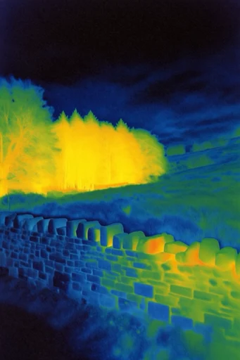 Luminous Thermal Noir style reference image — glowing heat signature