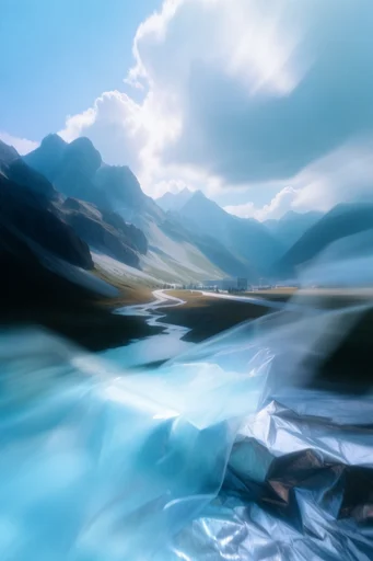 Spectral Glacial Motion style reference image — high contrast cool tones
