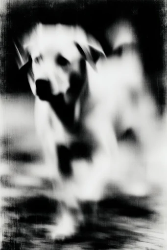 Haunted Analog Glitch style reference image — industrial noir