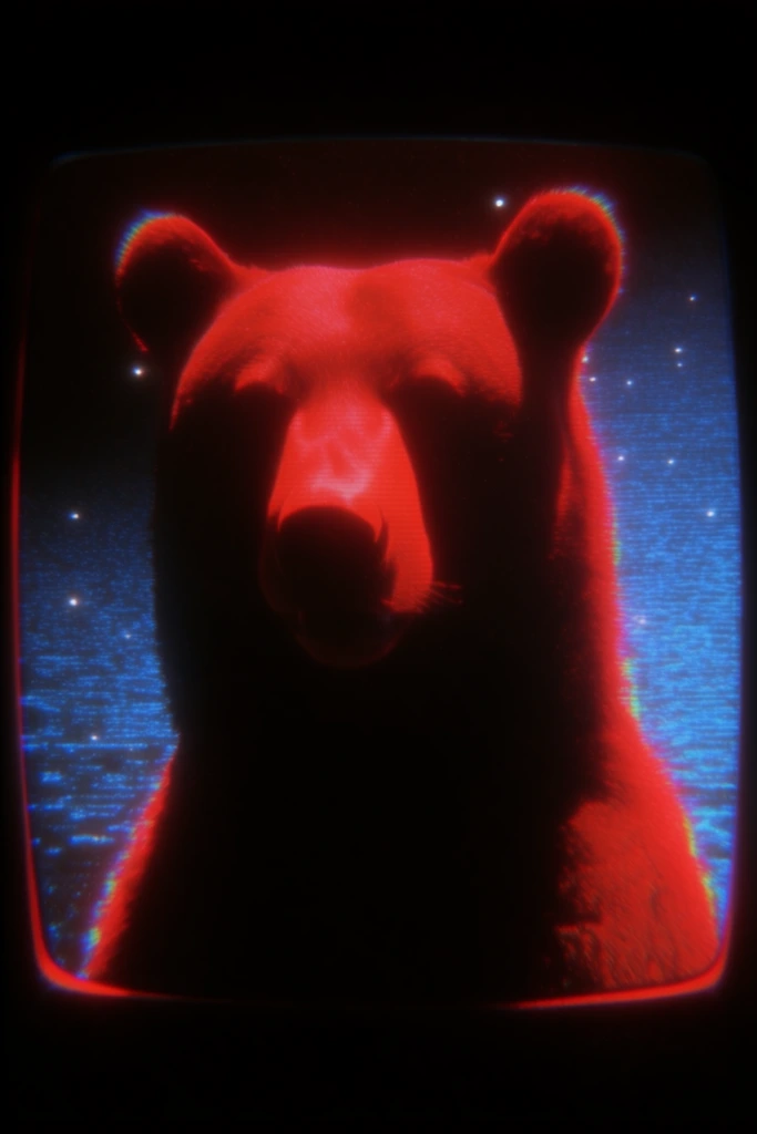 Analog CRT Glitchcore style AI image example 3