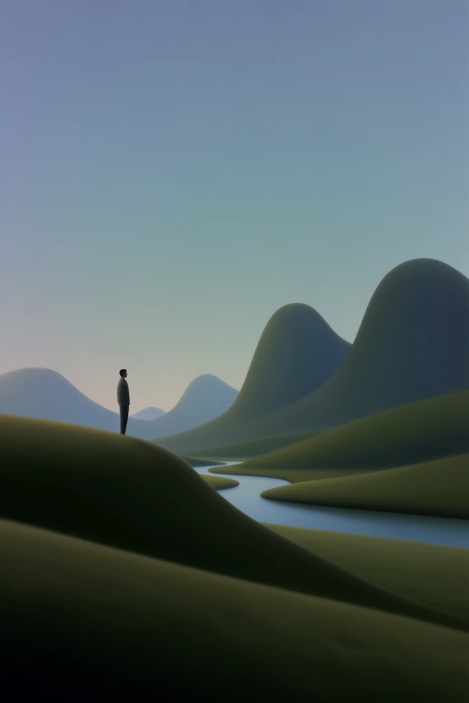 Velvet Minimalist Landscapes style AI image example 1