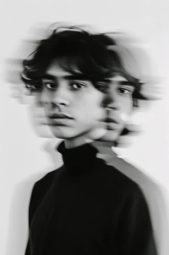 Kinetic Monochrome Distortion moodboard — generate AI images in this style