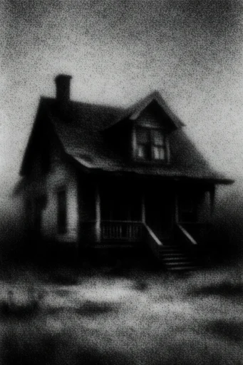 Gritty Monochromatic Noir style AI image example 4