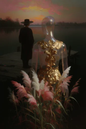 Gilded Chiaroscuro Expressionism style AI image example 2