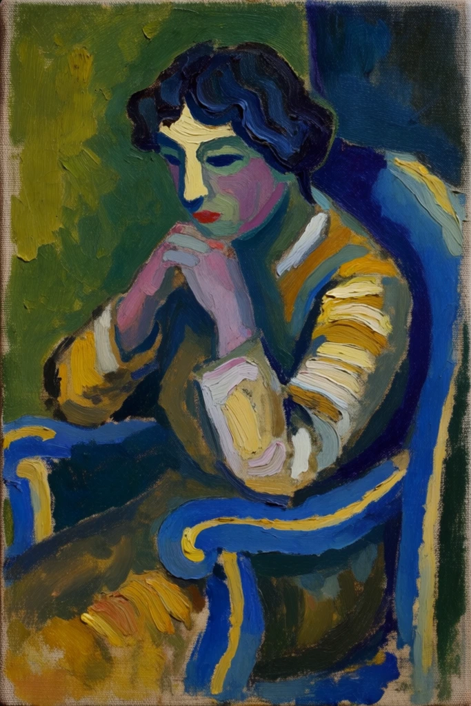 Tactile Fauvist Expressionism style AI image example 1