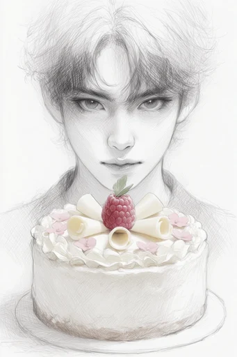 Raw Monochrome Sketchwork style reference image — textured graphite shading