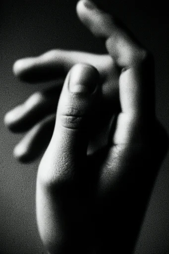 Textured Cinematic Noir style reference image — heavy film grain