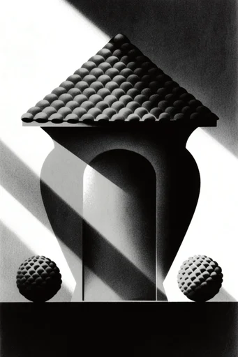 Monochrome Avant-Garde Noir style AI image example 4
