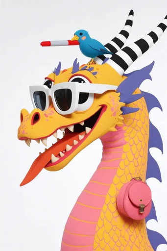 Graphic Pop Collage style reference image — high-key studio photography