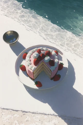 Luminous Coastal Graphicism style reference image — minimalist composition