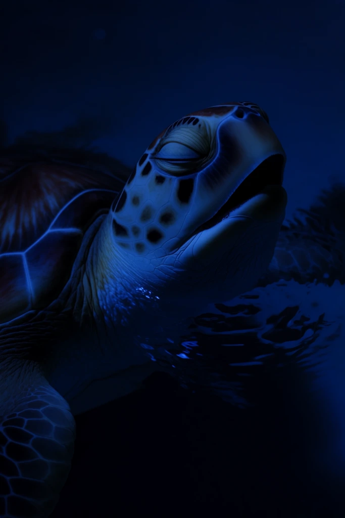 Bioluminescent Cobalt Noir style AI image example 3