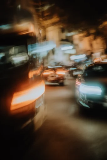 Kinetic Nocturnal Haze style reference image — long exposure motion blur