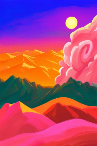 Hyper-Vivid Surreal Expressionism style reference image — hyper-saturated color palette