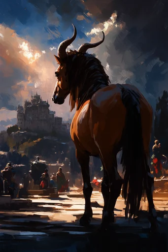 Painterly Heroic Chiaroscuro style AI image example 3