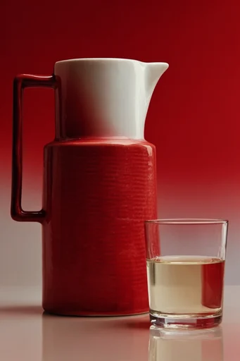 Monochromatic Crimson Avant-Garde style reference image — high-contrast editorial photography