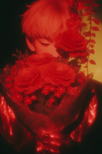 Cinematic Crimson Nocturne style reference image — metallic red reflections